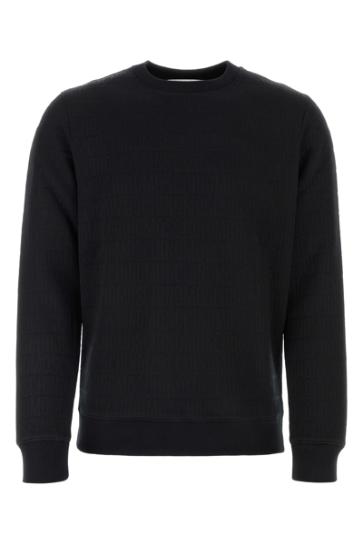Moschino Polyester Blend Crew-neck Sweatshirt In Black