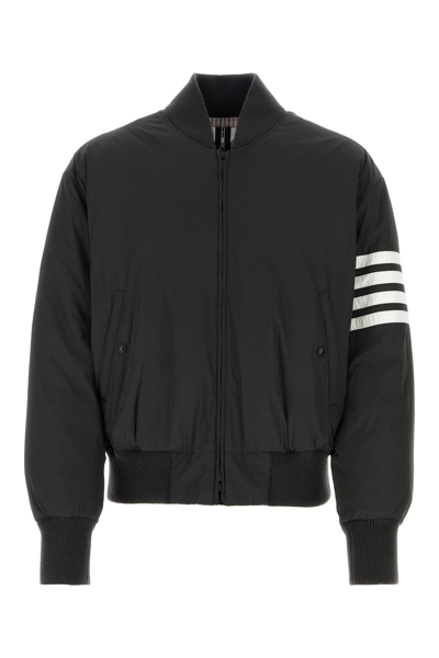 Thom Browne Oversized Wool Bomber Jacket In Grey
