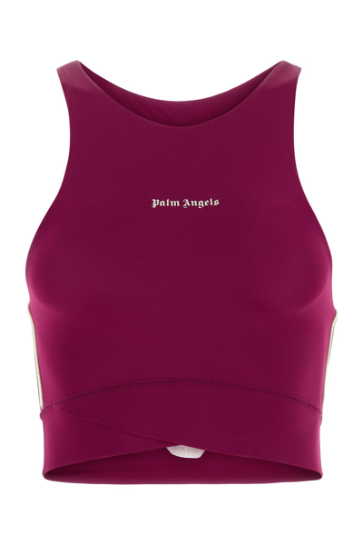 Pink Sunset logo sports bra in multicoloured - Palm Angels