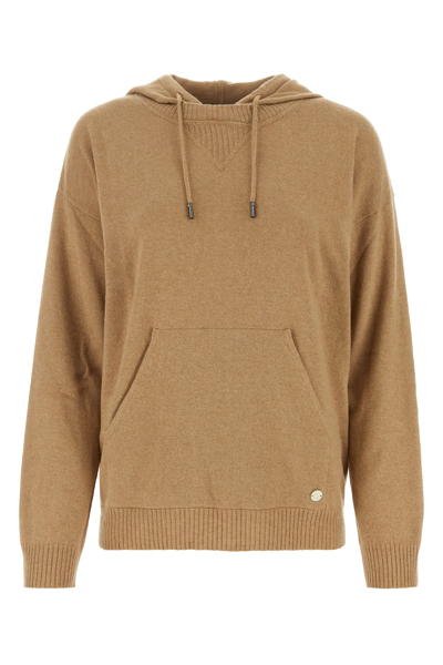 Woolrich Jumper In Wool And Cashmere Blend With Dégradé Effect In Brown