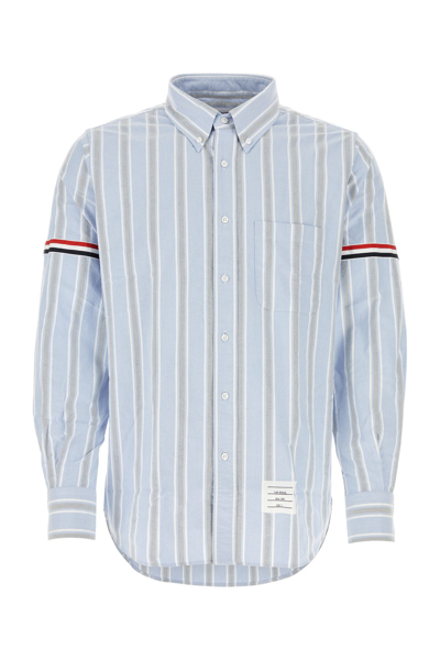 Thom Browne Striped Oxford Shirt In Multi-colored