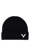Valentino Folded Brim Cashmere Knit Beanie