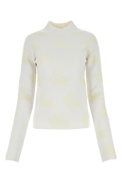 Jw Anderson Bunny-motif High-neck Jumper In Cream