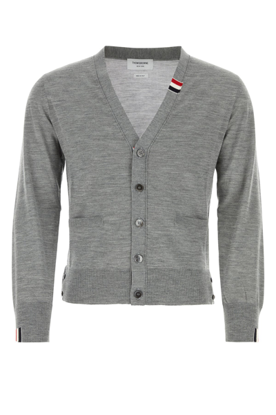 Thom Browne Jersey Cardigan In Grey