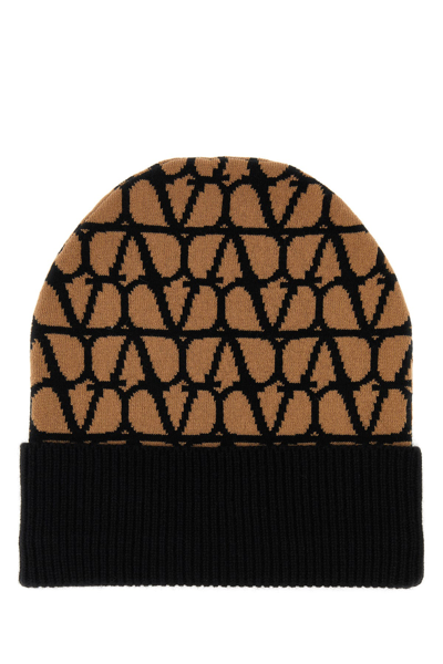 Valentino Garavani Toile Iconographe Cashmere Beanie In Beige