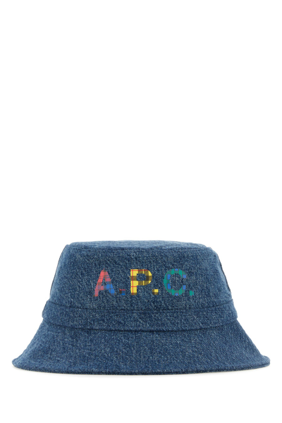 Apc Logo印花渔夫帽 In Blue