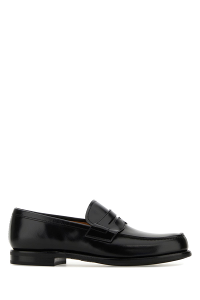 Church's Refined Pointed Toe Penny Loafers In Black