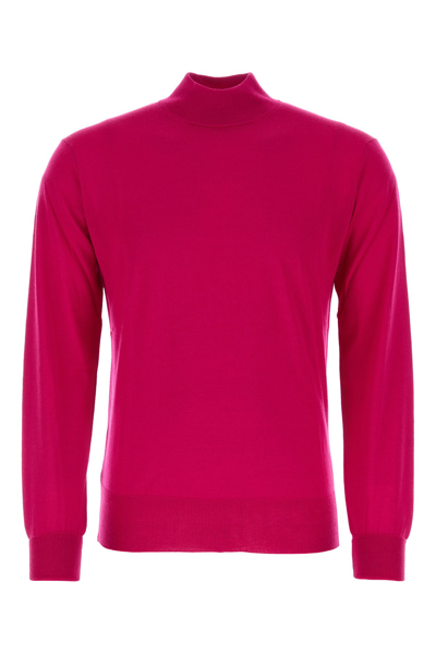 Pt Torino Versatile Ribbed Wool Sweater In Pink