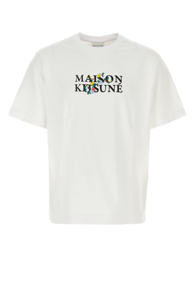 Maison Kitsuné Flowers Oversize Tee-shirt In White