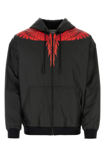 Marcelo Burlon County Of Milan Icon Wings Hooded Jacket In Black