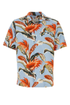 Maison Margiela Printed Linen Blend Shirt In Multi