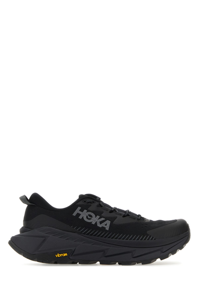 Hoka One One Contrast Detailing Fabric Skyline-float Trainers In Black