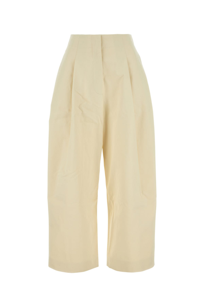 Studio Nicholson Ivory Twill Wide-leg Pant In White