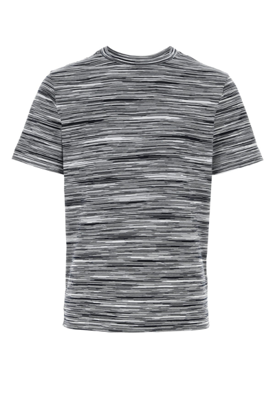 Missoni Striped Cotton T-shirt In Multicolor