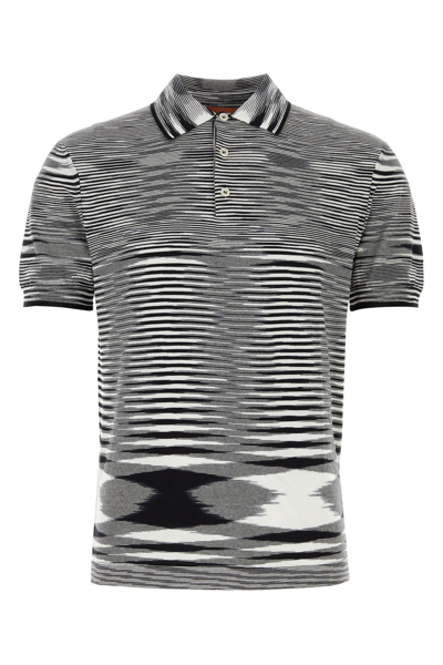 Missoni Intarsia-knit Polo Shirt In White