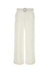 Jil Sander White Cotton Wide-leg Pant