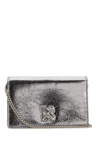 Off-white Jitney 0.5 Clutch Bag In Metallic