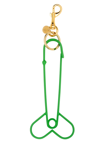Jw Anderson Penis Pin Keyring In Green