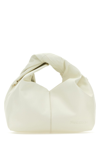 Jw Anderson Ivory Leather Mini Twister Hobo Handbag