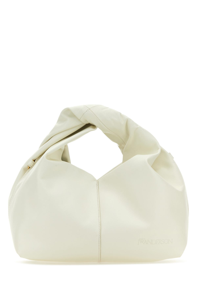 Jw Anderson Mini Twister Hobo With Strap - Leather Crossbody Bag In Beige