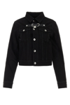 Jw Anderson Denim Jacket With Waistband And Buckle Collar