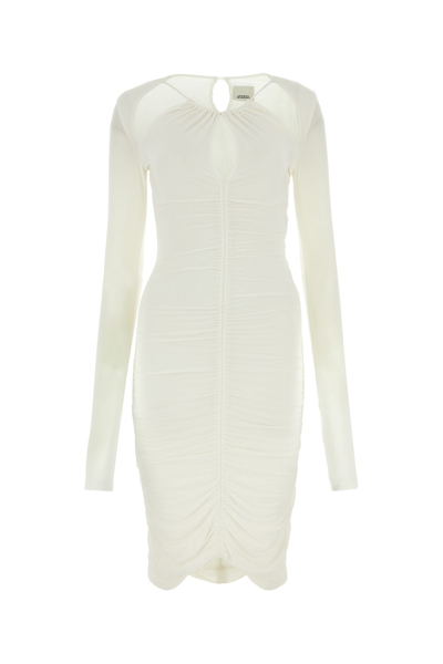ISABEL MARANT ABITO LOGANE IN VISCOSA STRETCH GESSO DONNA