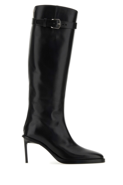 Ann Demeulemeester Uta Leather Knee-high Boots In Black