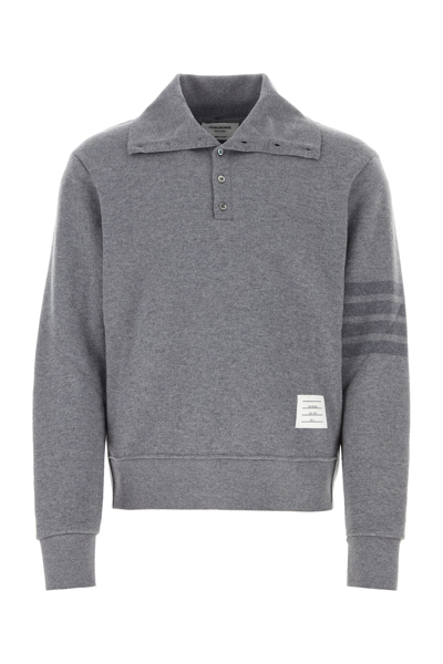 Thom Browne Funnel Neck Pullover In Gray