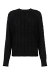 Etro Logo-embroidered Cable-knit Jumper In Black