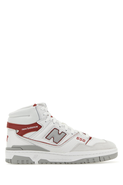 New Balance Leather And Suede High-top Sneakers In White
