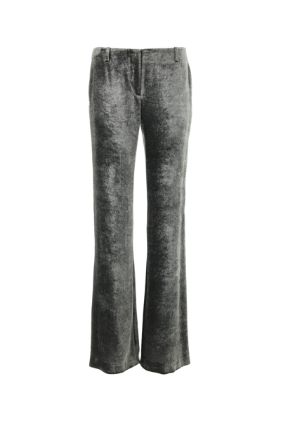 Alberta Ferretti Velvet Pants In Black