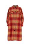 Isabel Marant Étoile Bold Check Pattern Wool Coat With Classic Collar