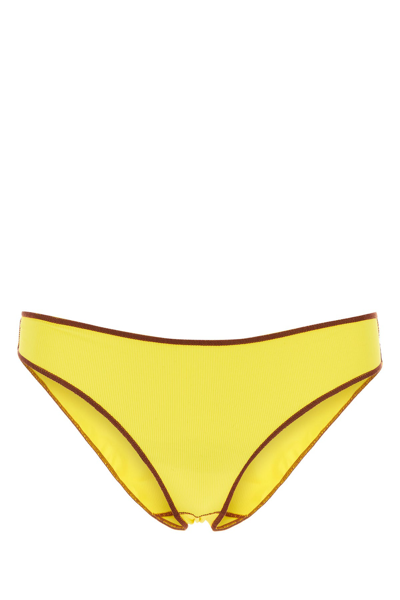 BASERANGE BASERANGE FLUO YELLOW STRETCH COTTON BRIEF