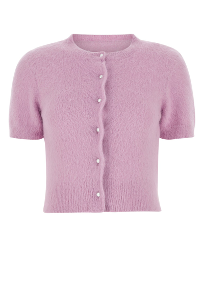 MAISON MARGIELA MAISON MARGIELA LILAC ANGORA BLEND CARDIGAN