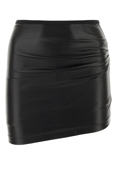 Helmut Lang Side-twist Mini Skirt In Black