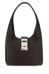 Ferragamo Dark Brown Leather Medium Hobo Handbag