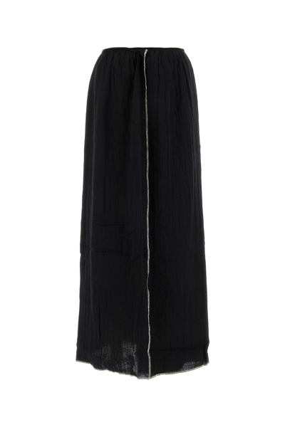 Baserange Black Shok Midi Skirt