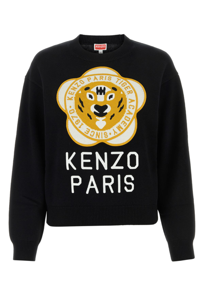 Kenzo Tiger Academy Wool Blend Jumper In Noir