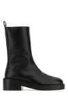 Courrèges Courreges Black Leather Ankle Boots