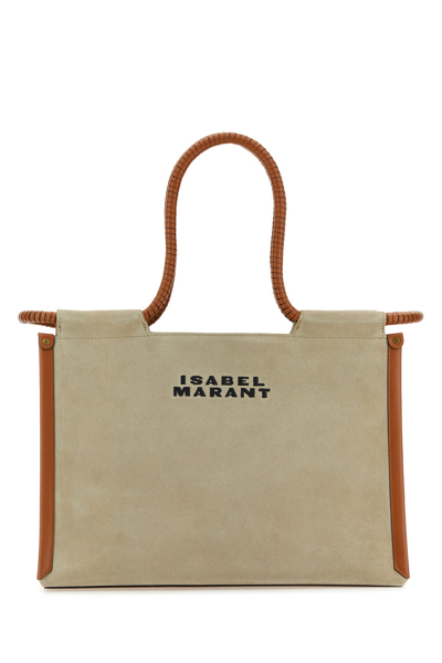 Isabel Marant Toledo Logo-embroidered Tote Bag In Beige