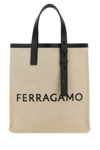 Ferragamo Canvas Tote Bag With Logo