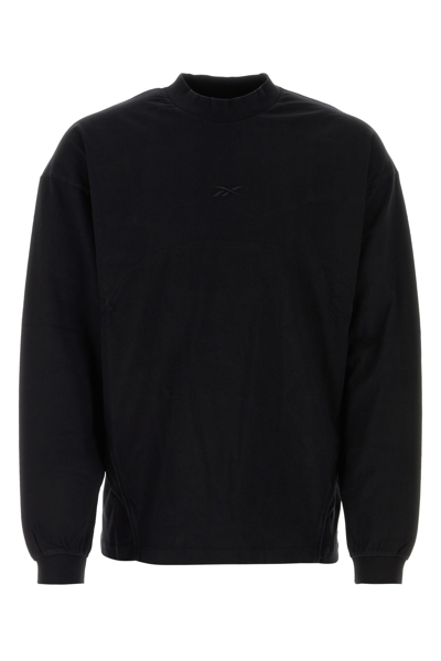 Reebok Cotton Oversize Long Sleeve T-shirt In Black