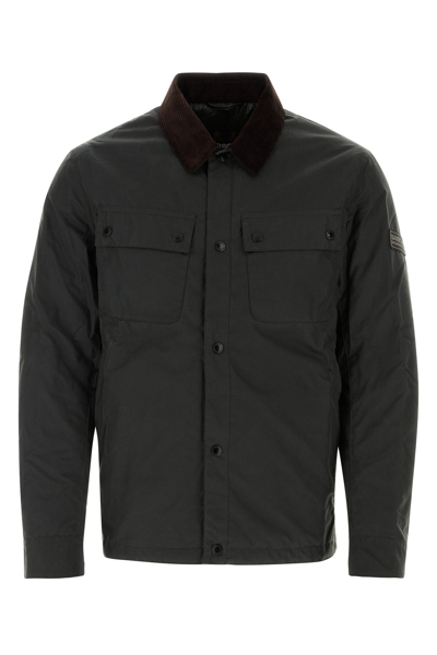 Barbour Black Cotton Cotton Jacket In Green