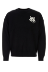 Maison Kitsuné Fox Head Sweater In Black