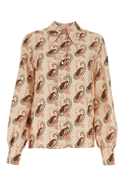 Etro Camicia Con Stampa Paisley In Pink