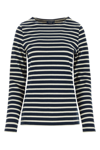 Saint James Cotton Crewneck Embroidered Striped T-shirt
