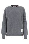 Thom Browne Wool Crew-neck Sweatshirt With Embroidered Sleeve Detail