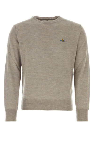 Vivienne Westwood Round Neck Knit Jumper Grey