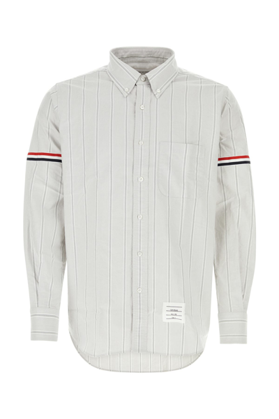Thom Browne Oxford Striped Shirt In Grey