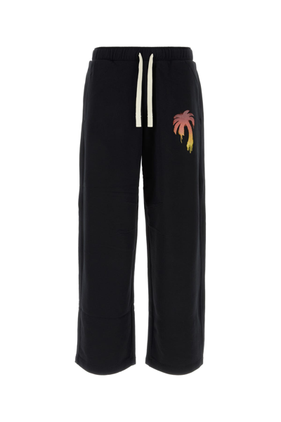 Palm Angels I Love Pa Wide-leg Track Trousers In Black